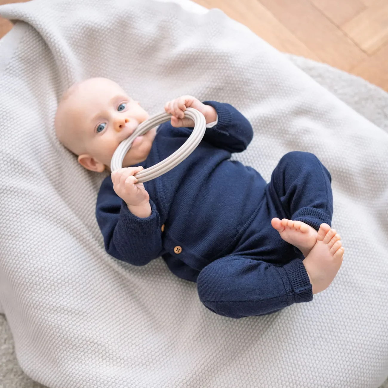 THE WOOLLY BABY JACKET - midnight blue - Image 8