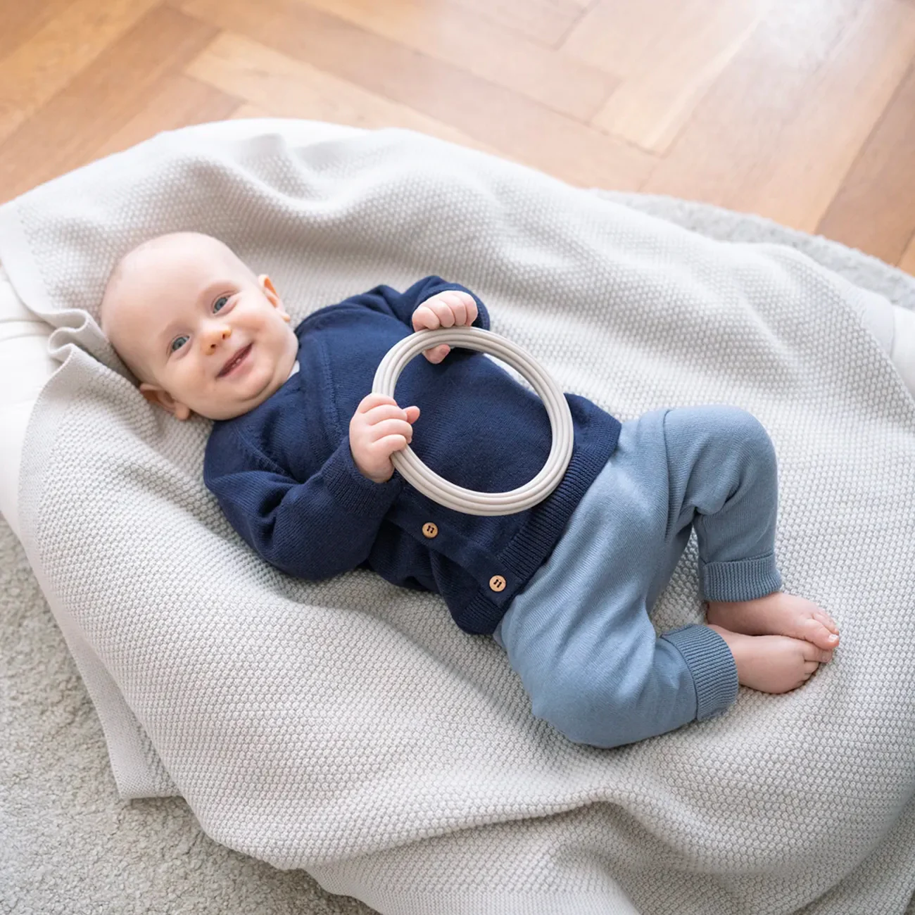 THE WOOLLY BABY JACKET - midnight blue - Image 2