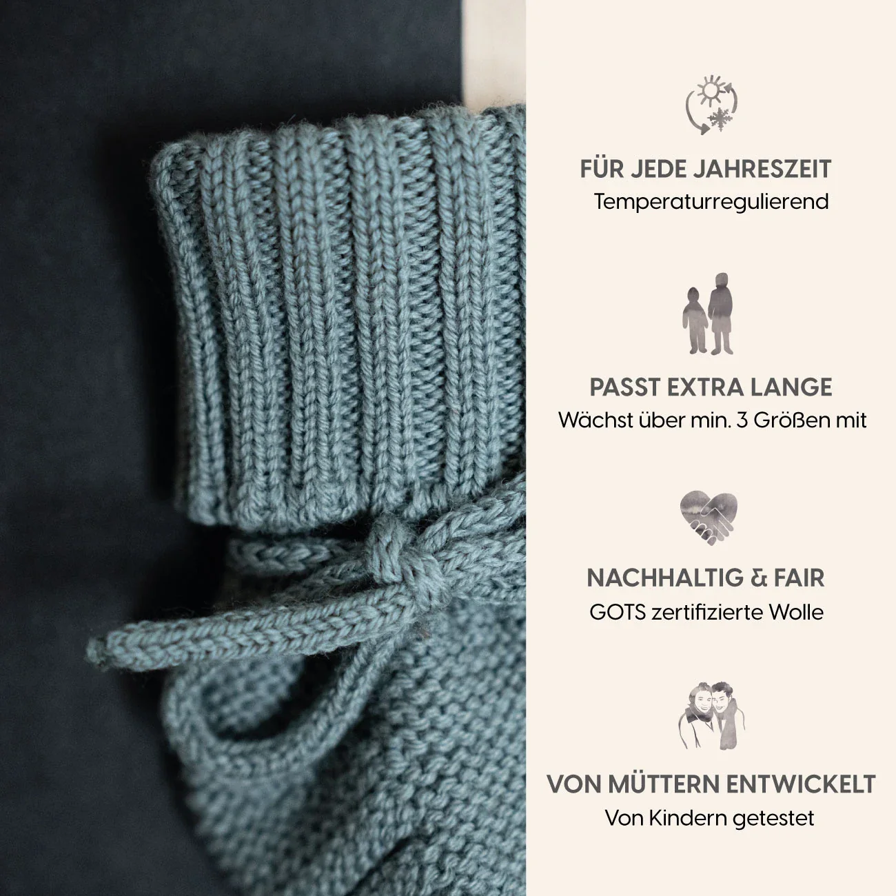 THE WOOLLY BABY BOOTIE - sage - Image 7