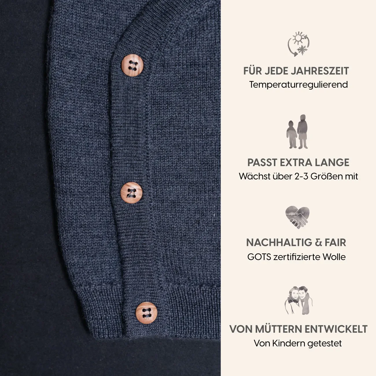 THE WOOLLY BABY JACKET - graphite grey - Image 6