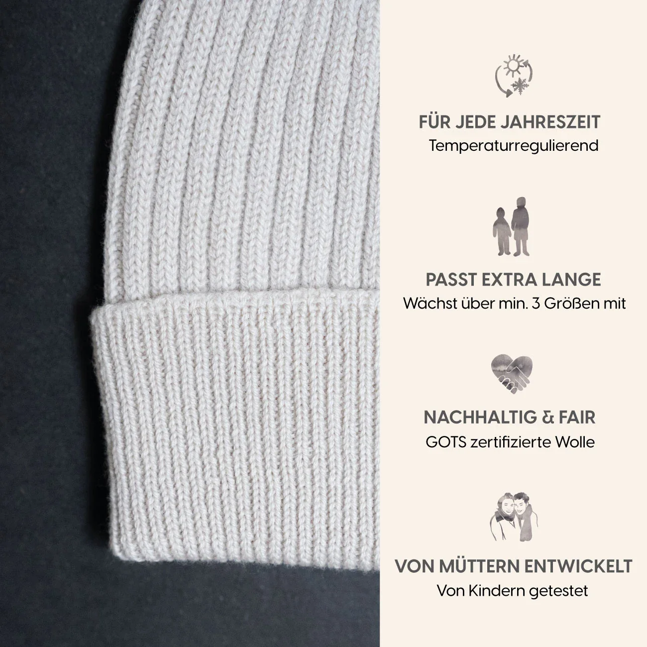 THE WOOLLY BEANIE - cappuccino - Image 8