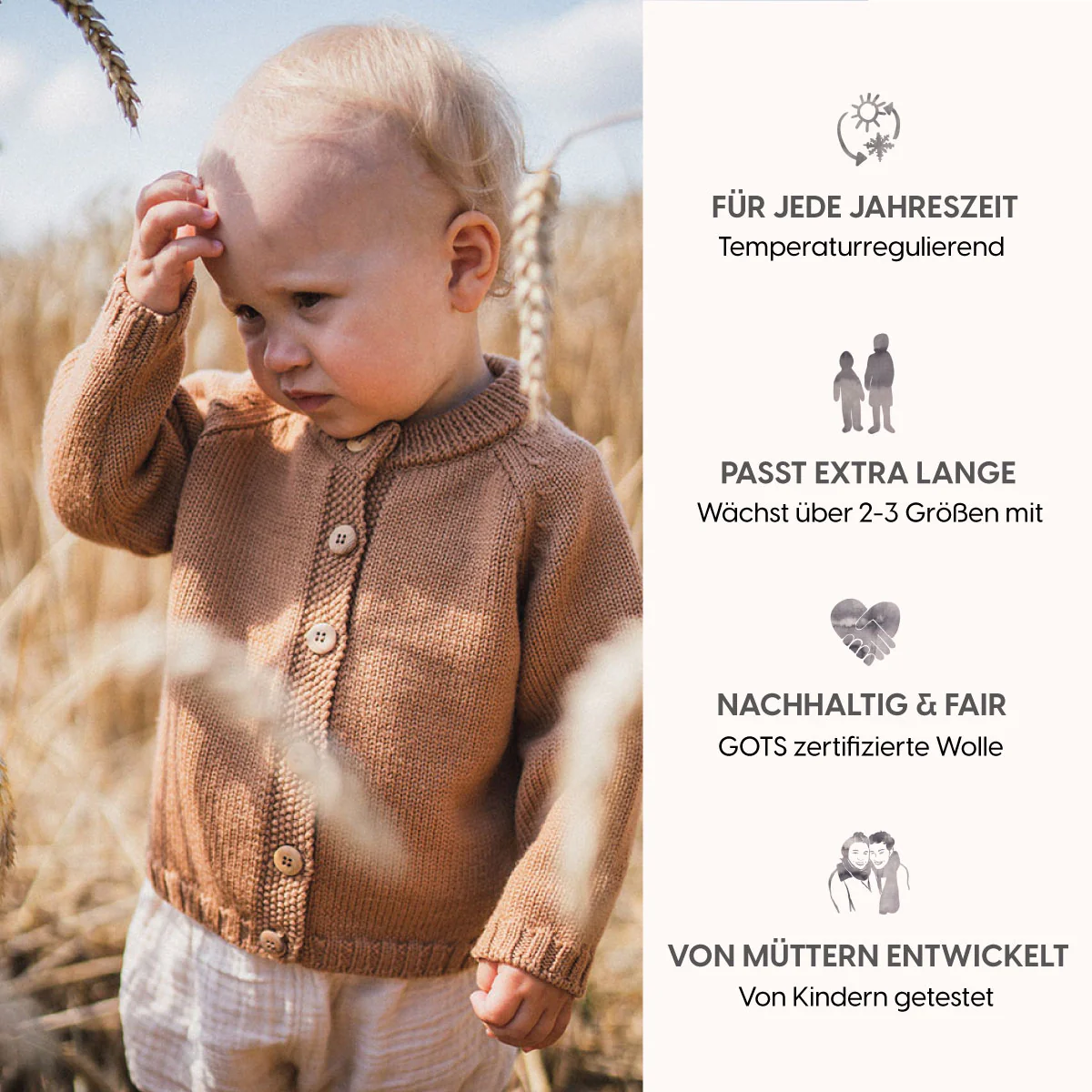 THE WOOLLY CARDIGAN - camel - Image 4